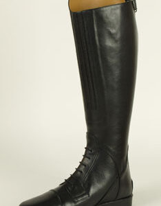 BOTA DE MONTAR CON CORDON Y CREMALLERA (PIEL)