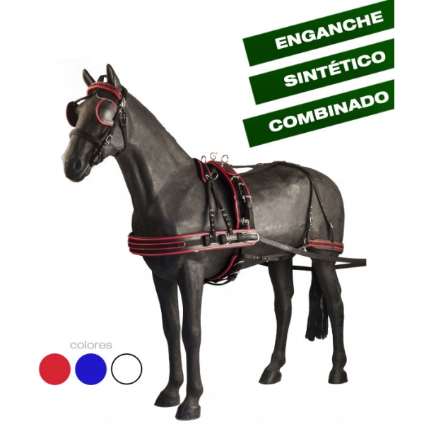 ENGANCHE SINTETICO COMBINADO - NEGRO , AZUL o ROJO