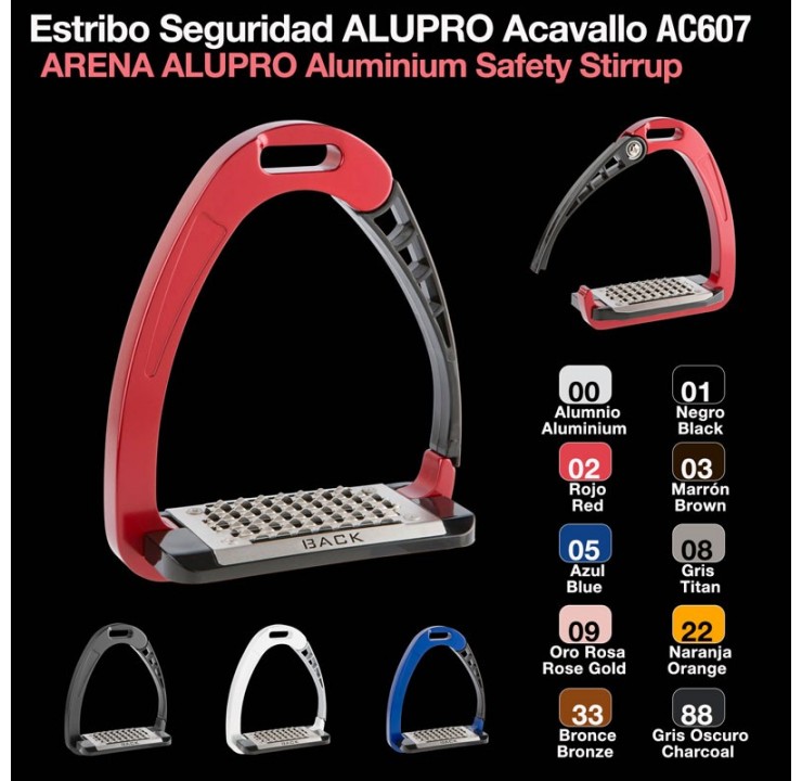 ESTRIBO SEGURIDAD ALUPRO ACAVALLO AC607 ALUMINIO