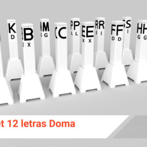 JUEGO DE 12 LETRAS PVC DOMA