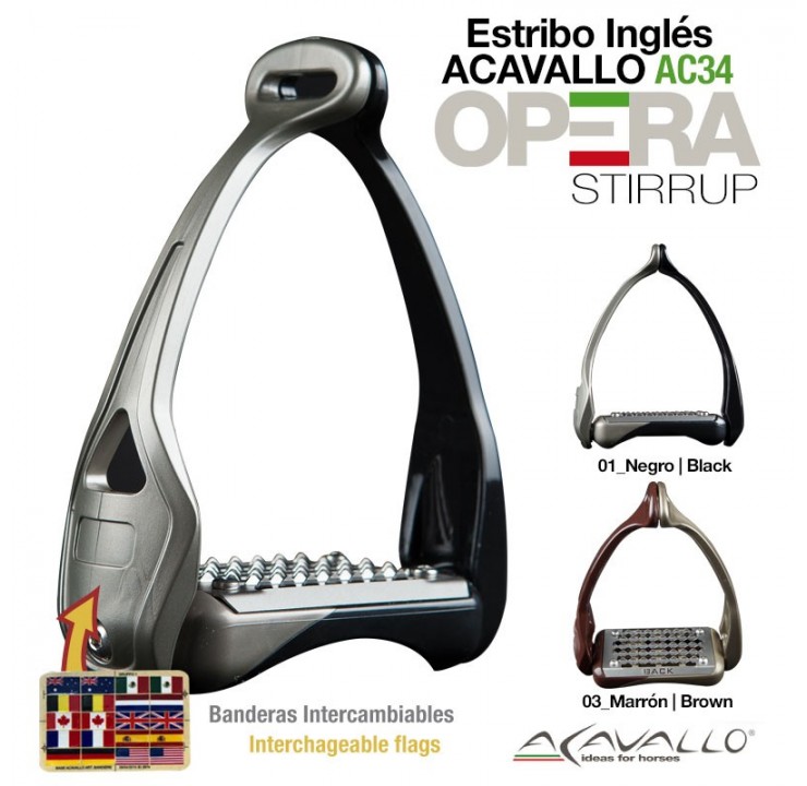 ESTRIBO INGLÉS ACAVALLO OPERA AC601