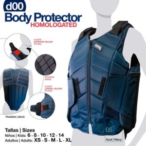 CHALECO PROTECTOR SEGURIDAD BODY HOMOLOGADO D00 AZUL