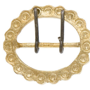HEBILLA COLLAR DE VACA OVALADA CON ADORNOS