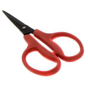 TIJERAS CUERO MANGO ROJO