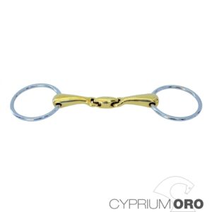 FILETE SEFTON CYPRIUM ORO ANILLA EMBOCADURA HUECA PARTIDA DOBLE GROSOR 14 MM