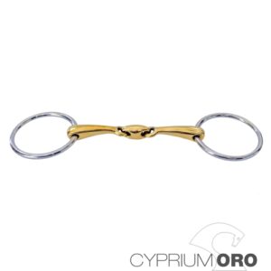 FILETE SEFTON CYPRIUM ORO ANILLA EMBOCADURA HUECA PARTIDA DOBLE GROSOR 18 MM