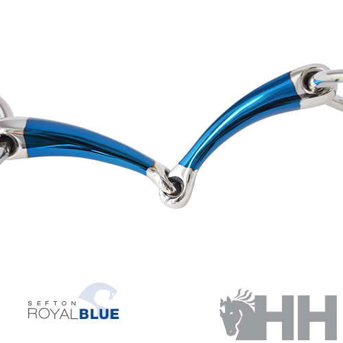 FILETE SEFTON ROYAL BLUE OLIVA EMBOCADURA PARTIDA CURVA CON BLOQUEO GROSOR 14 MM - Imagen 2
