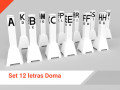 JUEGO DE 12 LETRAS PVC DOMA