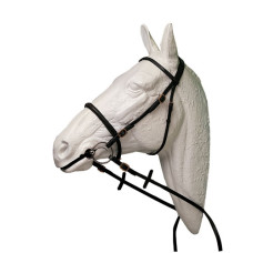 CABEZADA SUHIS ALOMADA HEBILLAS DORADAS SIN CIERRABOCAS RIENDAS LISAS