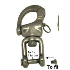 MOSQUETON DE TIRO ENGANCHE PASO PLANO (CIERRE ALLEN Y TORNILLO)
